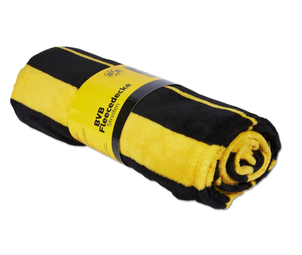 Borussia Dortmund - Fleecedecke Streifen